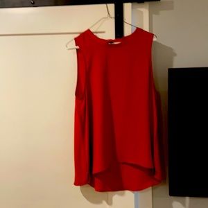 Crisp orange sleeveless top